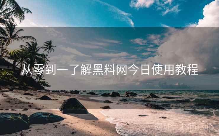 从零到一了解黑料网今日使用教程
