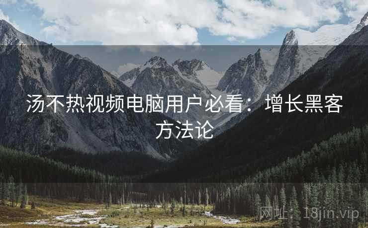 汤不热视频电脑用户必看：增长黑客方法论