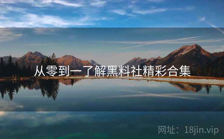 从零到一了解黑料社精彩合集
