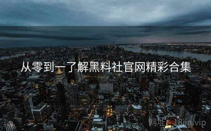 从零到一了解黑料社官网精彩合集